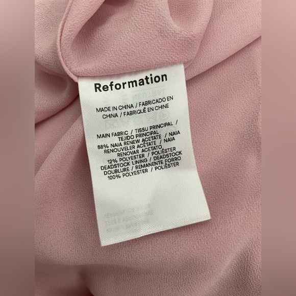 Reformation Bevin Satin Dress in Babygirl NWT - Picture 7 of 7